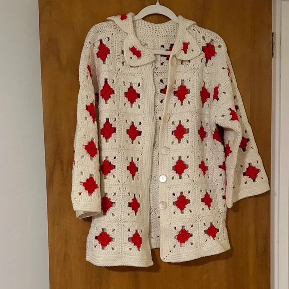 Crochet Granny Square Cardigan - Picture 4 of 5
